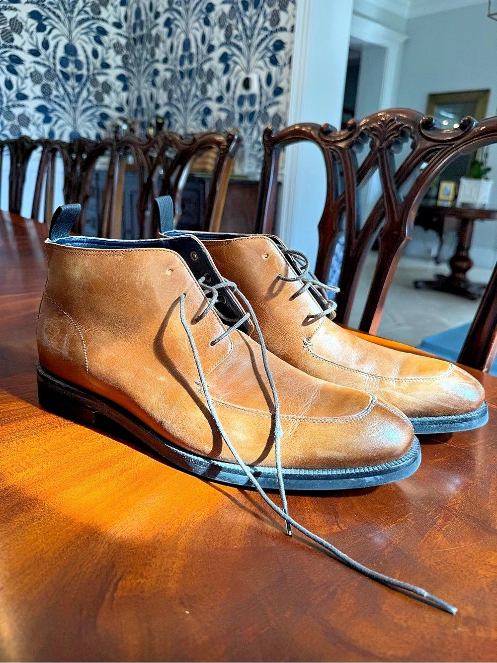 Allen Edmonds Crawford Leather Chukka Boots Brown US 10 D